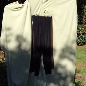 Two pair, black and brown, size 1X Palazzo pants